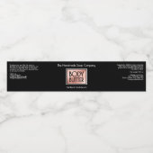 Chic Black, Rose Gold, White Body Butter Jar label Waterfles Etiket (Enkel label)