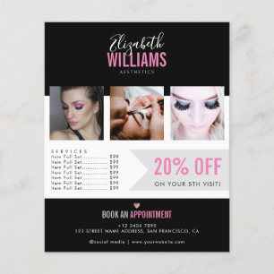 Chic Black Roze Beauty Salon Promo Flyer
