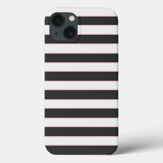 Chic Black Roze Striped Samsung Galaxy Note 4 Hoes (Achterkant)