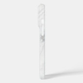 Chic Black Script Monogram op witte marmer Case-Mate iPhone Case (Achterkant / Links)