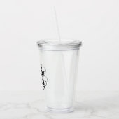 Chic Black Script Sixty Sassy 60e Verjaardag Acryl Drinkbeker (Links)