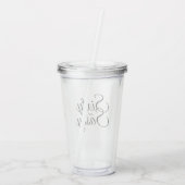 Chic Black Script Sixty Sassy 60e Verjaardag Acryl Drinkbeker (Achterkant)