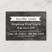 Chic Black Silhouette Dog Grooming Promo Kaart Visitekaartje (Achterkant)