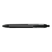 Chic Black Silver Glitter Driving Luxe Zwarte Inkt Pen (Achterkant)
