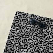 Chic Black Silver Leopard-afdrukken op maat Strandlaken (In situ)