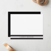 Chic Black Stripes - Speciaal ontworpen kaartjes v (Voorkant / Achterkant in situ)