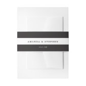 Chic Black Stripes Uitnodigingen Wikkel (Voorkant Voorbeeld)