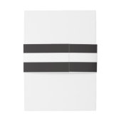 Chic Black Stripes Uitnodigingen Wikkel (Achterkant Voorbeeld)