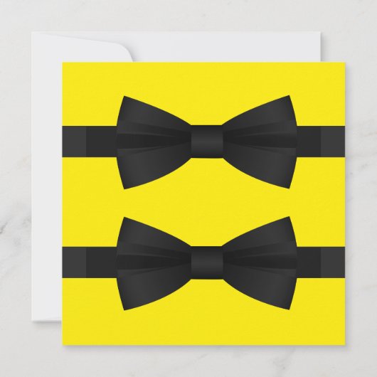 Chic Black Stropdas Gay Wedding Save the Date (Achterkant)