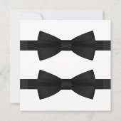 Chic Black Stropdas Gay Wedding Save the Date (Achterkant)
