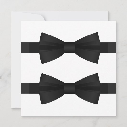 Chic Black Stropdas Gay Wedding Save the Date (Achterkant)
