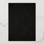 Chic Black Sweet 16 Gold Confetti Folie Folie Uitnodiging (Achterkant)