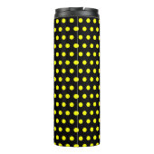 Chic Black Thermal Tumbler met Geel Dot Patroon Thermosbeker (Achterkant)