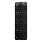 Chic Black Thermal Tumbler with White Dot Pattern Thermosbeker (Achterkant)