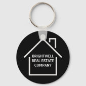 Chic Black vastgoedbedrijf gepersonaliseerd Sleutelhanger (Voorkant)