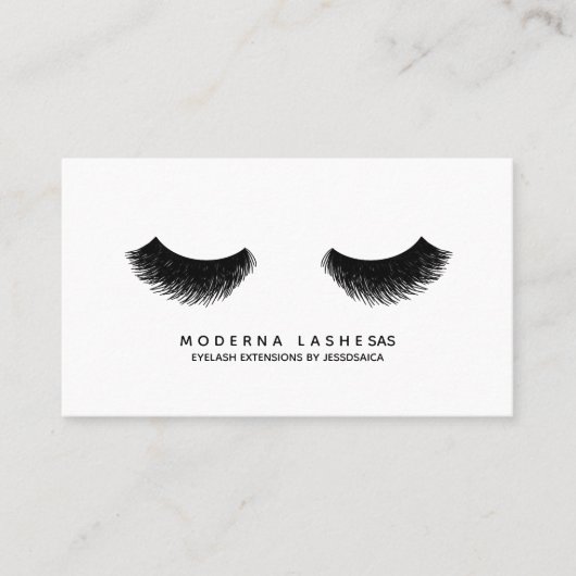 Chic Black Volume Eyelash Extension Visitekaartje (Voorkant)