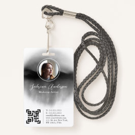 Chic Black Waterverf Abstract script Logo foto's Badge