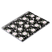 Chic Black Waterverf Floral Pattern Notitieboek (Linkerzijde)