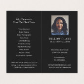 Chic Black Waterverf Front Door Foto's & Diensten Visitekaartje (Binnenkant ongevouwen)