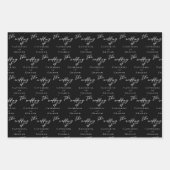 Chic Black Wedding gepersonaliseerd Inpakpapier Vel (Voorkant 2)