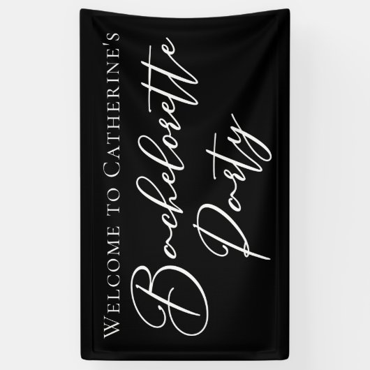 Chic Black White Bachelorette Party Custom Spandoek (Verticaal)