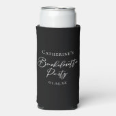 Chic Black White Bachelorette Party Favor Seltzer Blikjeskoeler (Seltzer Voorkant)