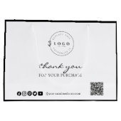 Chic Black & White Bedankt voor uw aankoop Groot Cadeauzakje (Achterkant)