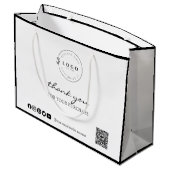 Chic Black & White Bedankt voor uw aankoop Groot Cadeauzakje (Achterkant Gekanteld)