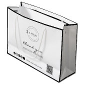 Chic Black & White Bedankt voor uw aankoop Groot Cadeauzakje (Voorkant Gekanteld)