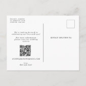 Chic Black & White Blossoms Wedding Save the Date Aankondigingskaart (Achterkant)