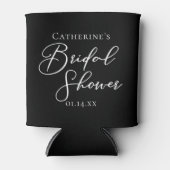 Chic Black White Bridal Shower Personalized Blikjeskoeler (Voorkant)