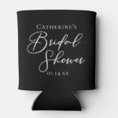 Chic Black White Bridal Shower Personalized Blikjeskoeler (Achterkant)
