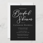 Chic Black White Bridal Shower Personalized Magnetische Uitnodiging (Voorkant)