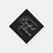 Chic Black White Bridal Shower Personalized Servet (Hoek)