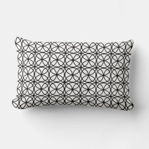Chic Black White Circle Geometric Pattern Kussen