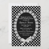 Chic Black & White Couple's Wedding Shower Kaart (Voorkant)