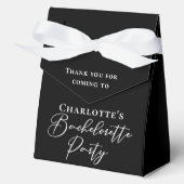 Chic Black White Customized Bachelorette Party Bedankdoosjes (Voorkant)