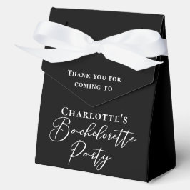 Chic Black White Customized Bachelorette Party Bedankdoosjes