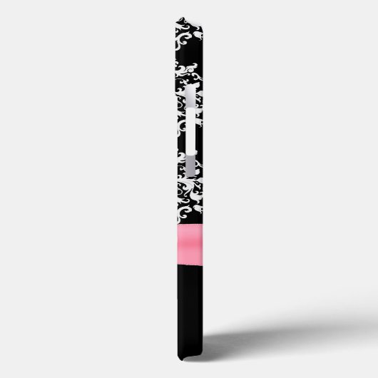 Chic Black & White Damask Case-Mate iPhone Case (Achterkant / Links)