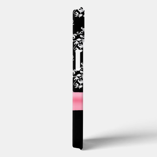 Chic Black & White Damask Case-Mate iPhone Case (Achterkant / Rechts)