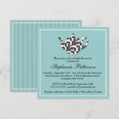 Chic Black & White Damask Vrijgezellenfeest Tea Pa Kaart (Voorkant / Achterkant)