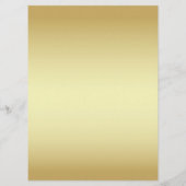 Chic Black, White en Gold Custom Wedding Menu (Achterkant)