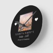 Chic Black & White First Date Keepsake Vriend Ronde Klok (Hoek)