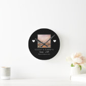 Chic Black & White First Date Keepsake Vriend Ronde Klok (Huis)