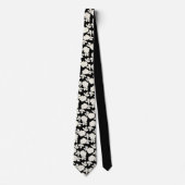 Chic Black &white floral pattern Stropdas (Voorkant)