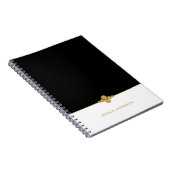 Chic Black White Gold op maat Notitieboek (Rechterzijde)