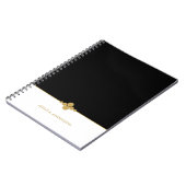 Chic Black White Gold op maat Notitieboek (Linkerzijde)