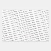 Chic Black White Green Modern Stripes Pattern Inpakpapier Vel (Voorkant 3)