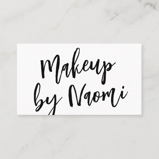 Chic Black & White Modern Calligraphy Script Visitekaartje (Voorkant)