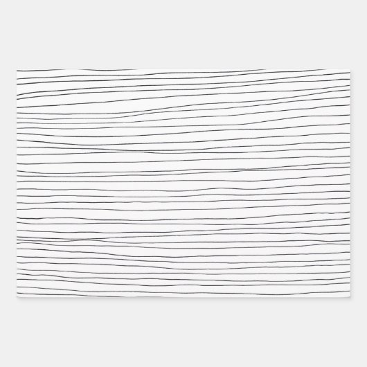 Chic Black & White Modern Pattern Terrazzo Inky Inpakpapier Vel (Voorkant 3)